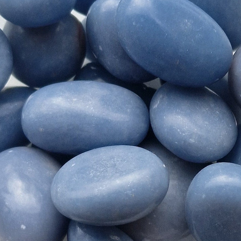 light blue Angelite tumblestones group