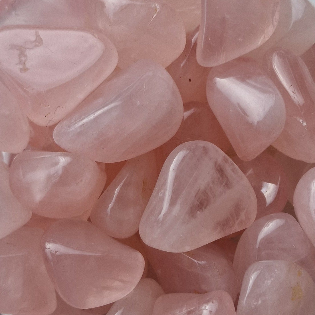 Pink Rose Quartz Tumblestones group